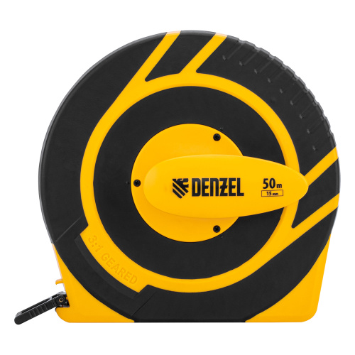 Рулетка геодезическая 50 м х 15 мм, закрытый корпус, фиберглассовая лента Denzel по ценам производителя в Москве с доставкой по всей России
