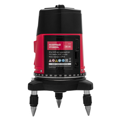 Лазерный уровень CRX-30R, 30 м, красный луч, батарейки, резьба 5/8" MTX по ценам производителя в Москве с доставкой по всей России