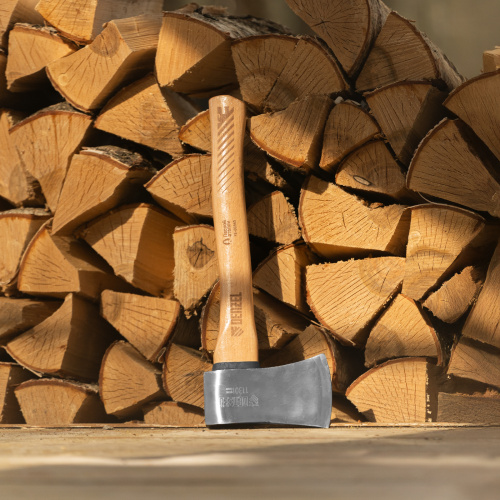 Топор кованый, 1130 г, американский тип, буковая рукоятка, 430мм, EFP Denzel по ценам производителя в Москве с доставкой по всей России