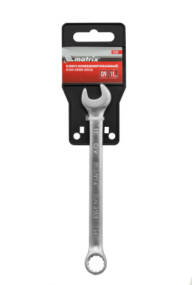 Ключ комбинированный, 11 мм, CrV, матовый хром Matrix по ценам производителя в Москве с доставкой по всей России