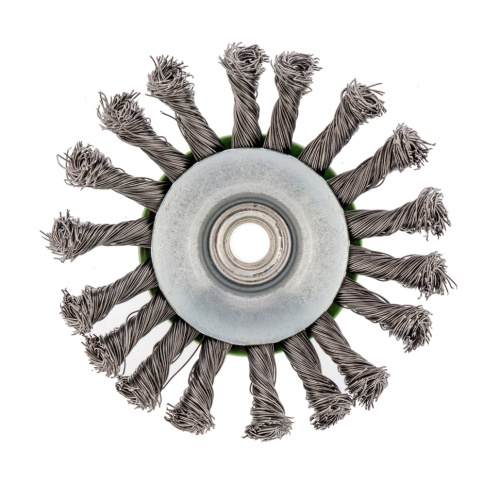 Щетка для УШМ, 115 мм, М14, "тарелка", крученая проволока 0.5 мм Сибртех по ценам производителя в Москве с доставкой по всей России