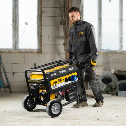 Генератор бензиновый PS 70 EA, 7.0 кВт, 230 В, 25 л, коннектор автоматики, электростартер Denzel по ценам производителя в Москве с доставкой по всей России