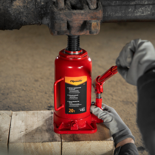 Домкрат гидравлический бутылочный, 20 т, h подъема 250-470 мм Sparta по ценам производителя в Москве с доставкой по всей России