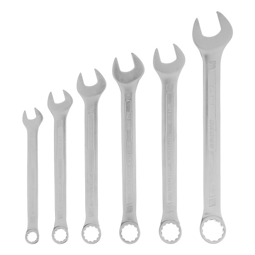 Набор ключей комбинированных 8-17 мм, 6 шт, CrV, холодный штамп Gross по ценам производителя в Москве с доставкой по всей России