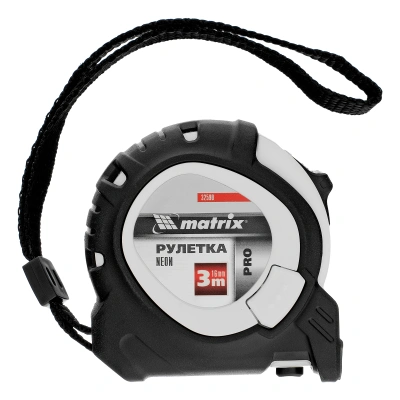 Рулетка Neon,3 м x 16 мм,обрезиненный корпус,3 фиксации,Pro Matrix по ценам производителя в Москве с доставкой по всей России