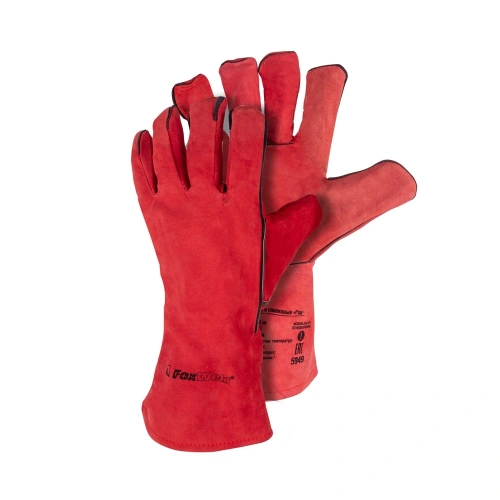 Краги спилковые "Рэд" FoxWeld по ценам производителя в Москве с доставкой по всей России