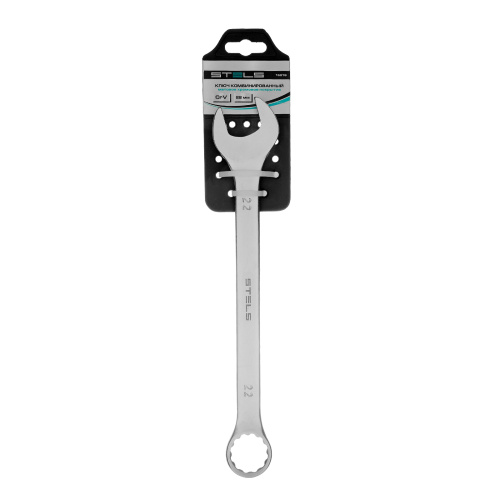 Ключ комбинированный, 22 мм, CrV, матовый хром Stels по ценам производителя в Москве с доставкой по всей России