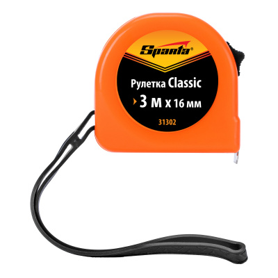 Рулетка Classic,3 м х 16 мм,пластиковый корпус Sparta по ценам производителя в Москве с доставкой по всей России
