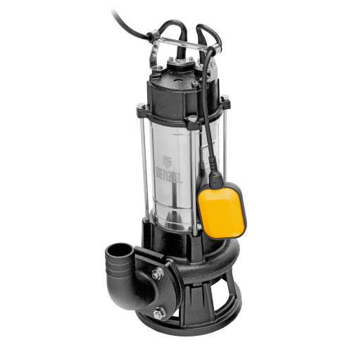 Фекальный насос FP1800-KS, 1800 Вт, напор 17 м, 26000 л/ч, нож-измельчитель Denzel по ценам производителя в Москве с доставкой по всей России