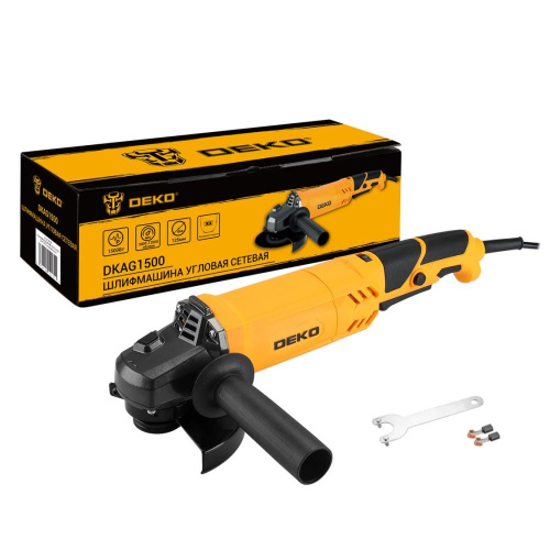 Углошлифовальная  машина (УШМ) DEKO DKAG1500, 125 мм, 1500 Вт, с регулировкой скорости по ценам производителя в Москве с доставкой по всей России