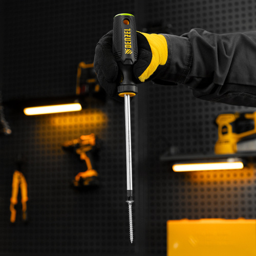 Отвертка, PZ3x150 мм, S2, 3к рукоятка Denzel по ценам производителя в Москве с доставкой по всей России