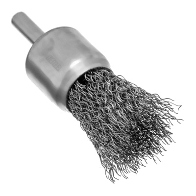 Набор щеток для дрели, 2 Плоские 50-75мм, 3 Чашки 25-50-75мм, шпилька,  нерж.вит. проволока Denzel по ценам производителя в Москве с доставкой по всей России
