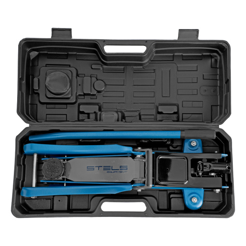 Домкрат гидравлический подкатной в пластиковом кейсе, 2 т, Low Profile, 80-380 мм Stels по ценам производителя в Москве с доставкой по всей России