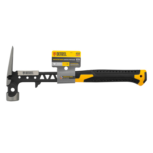 Молоток строительный 450 г, цельнокованый,боек с магнитом, двухкомп. обрезин. рук-ка Denzel по ценам производителя в Москве с доставкой по всей России