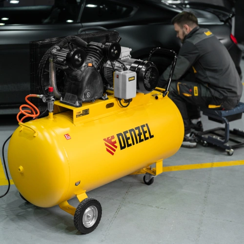 Компрессор воздушный рем. привод BCV 5500-T/270, 5,5 кВт, 270 литров, 850 л/мин Denzel по ценам производителя в Москве с доставкой по всей России