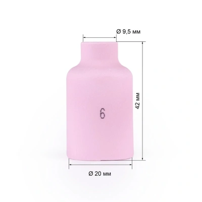 Varteg Сопло керам. 9,5мм №6 газ.линза (701.0422/TC0033, 42мм, пр-во FoxWeld/КНР) купить в Москве с доставкой по всей России | ProtosMarket.ru