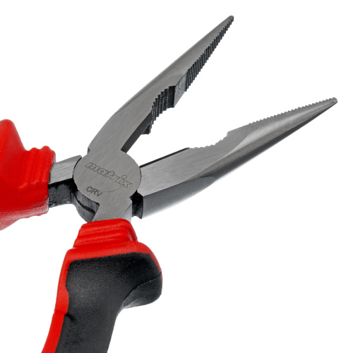 Длинногубцы прямые, 160 мм, хром-ванадий, двухкомпонентные рукоятки Matrix по ценам производителя в Москве с доставкой по всей России