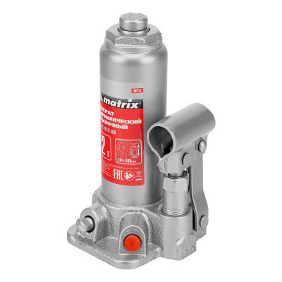 Домкрат гидравлический бутылочный, 2 т, высота подъема 181-345 мм Matrix купить в Москве с доставкой по всей России | ProtosMarket.ru