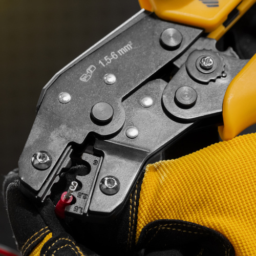 Клещи для обжима неизолированных наконечников НК и НВ, разъемов РП, 1,5 - 6 мм2 Denzel по ценам производителя в Москве с доставкой по всей России
