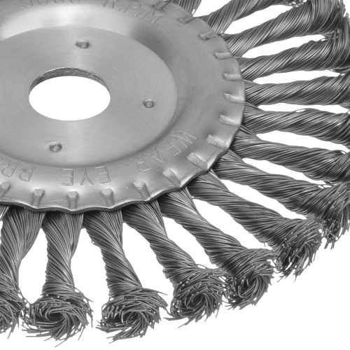 Щетка для УШМ 175 мм, посадка 22.2 мм, плоская, крученая проволока 0.5 мм Matrix по ценам производителя в Москве с доставкой по всей России