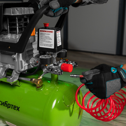 Компрессор воздушный КК-1500/24, 1.5 кВт, 198 л/мин, 24 л, прямой привод, масляный Сибртех по ценам производителя в Москве с доставкой по всей России