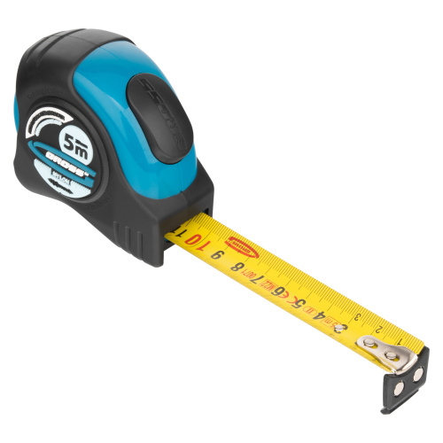 Рулетка "Schlagfest",5 м x 25 мм,магнитный обрезиненный зацеп,двусторонняя шкала,Нейлоновое покрытие,автоматическая фиксация Gross по ценам производителя в Москве с доставкой по всей России