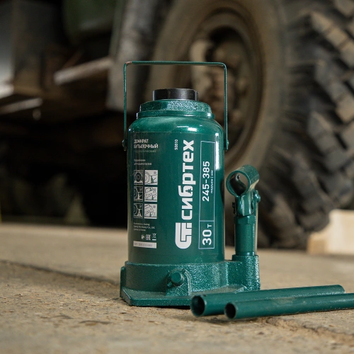 Домкрат гидравлический бутылочный, 30 т, 245-385 мм Сибртех по ценам производителя в Москве с доставкой по всей России
