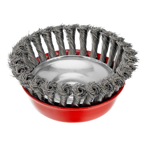 Щетка для УШМ, 125 мм, М14, "чашка", крученая проволока 0.5 мм Matrix по ценам производителя в Москве с доставкой по всей России