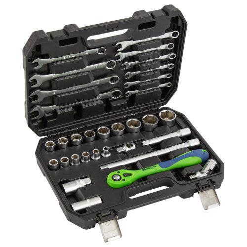 Набор инструментов 32 предмета, CrV, 1/2" Сибртех по ценам производителя в Москве с доставкой по всей России