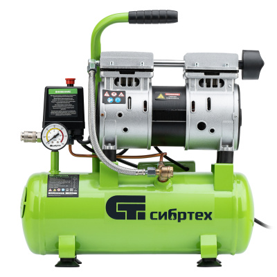 Компрессор безмаслянный малошумный МБ 750/10,750 Вт, 10 л, 150 л/мин Сибртех по ценам производителя в Москве с доставкой по всей России