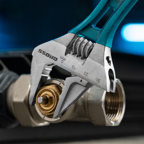 Ключ разводной 200 мм, CrV, облегченный Gross по ценам производителя в Москве с доставкой по всей России