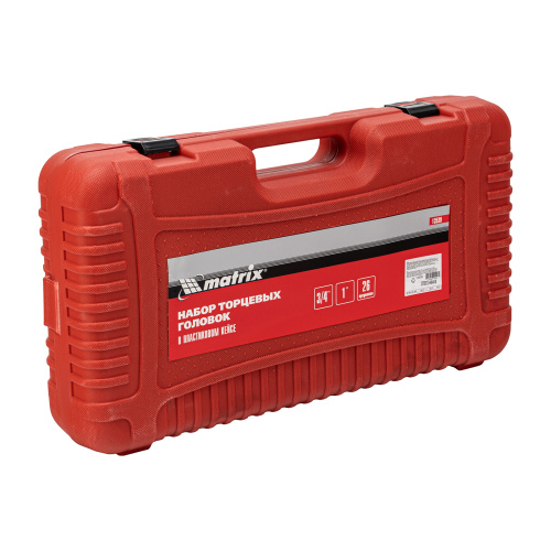 Набор торцевых головок 3/4"–1", головки 21 х 65 мм, 26 предметов, в пласт. боксе Matrix по ценам производителя в Москве с доставкой по всей России