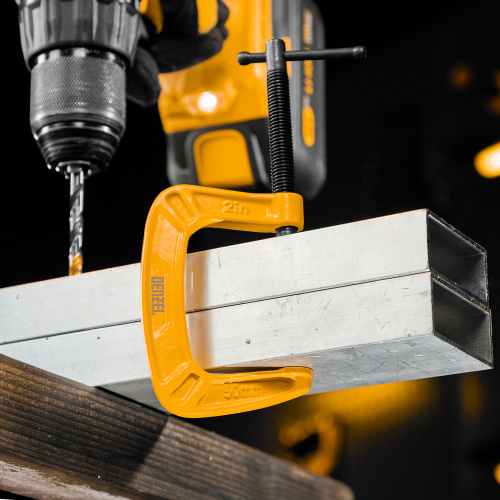 Струбцина G-образная, усиленная, 50 мм Denzel по ценам производителя в Москве с доставкой по всей России