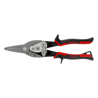 Ножницы по металлу, 250 мм, прямой рез, сталь CRMO, двухкомпонентные рукоятки, PRO Matrix по ценам производителя в Москве с доставкой по всей России