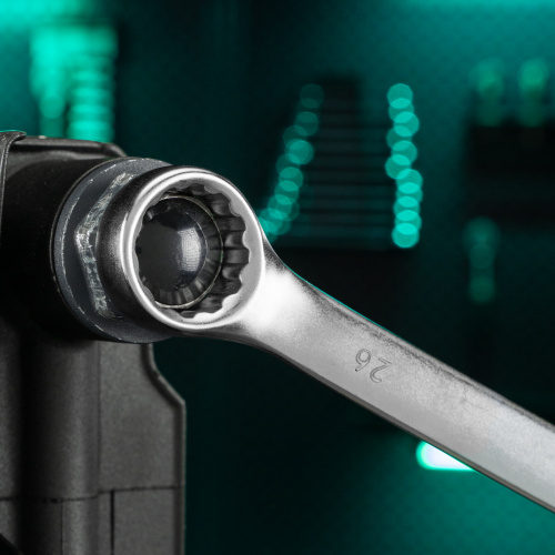 Ключ комбинированный, 26 мм, CrV, матовый хром Stels по ценам производителя в Москве с доставкой по всей России