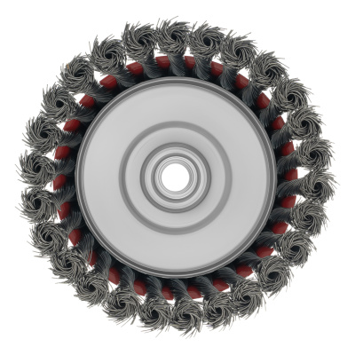 Щетка для УШМ, 125 мм, М14, "чашка", крученая проволока 0.5 мм Matrix по ценам производителя в Москве с доставкой по всей России