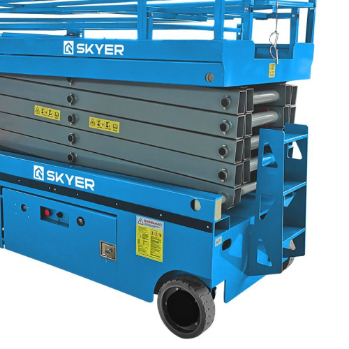 Самоходный ножничный подъемник с выдвижной платформой SKYER PL1625 по ценам производителя в Москве с доставкой по всей России