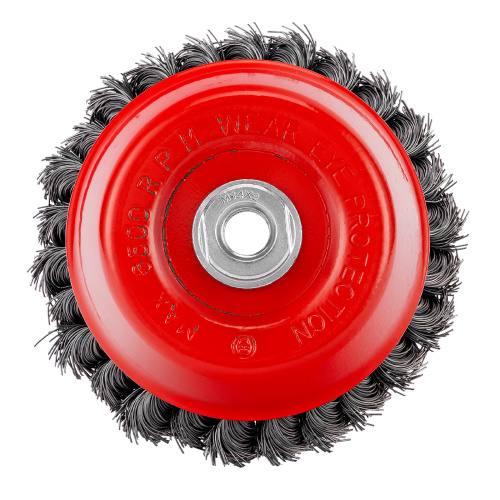 Щетка для УШМ, 125 мм, М14, "чашка", двухрядная, крученая проволока 0.5 мм Matrix по ценам производителя в Москве с доставкой по всей России