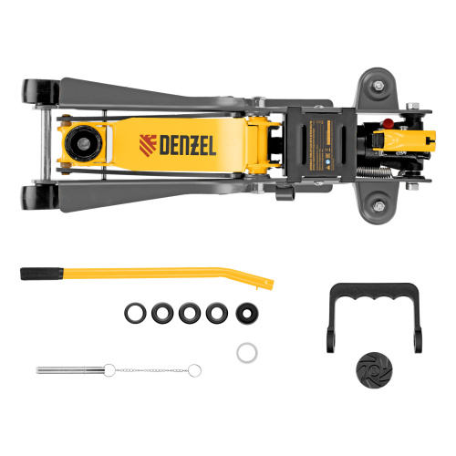 Домкрат гидравлический подкатной с фиксатором, 2,5 т, 85-385 мм Denzel по ценам производителя в Москве с доставкой по всей России