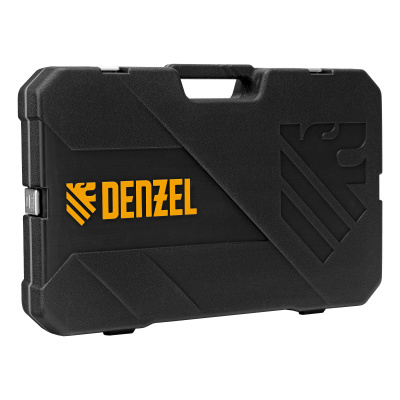 Набор инструментов, 1/2", 1/4", 3/8", CrV, S2, пластиковый кейс, 144 предмета Denzel по ценам производителя в Москве с доставкой по всей России