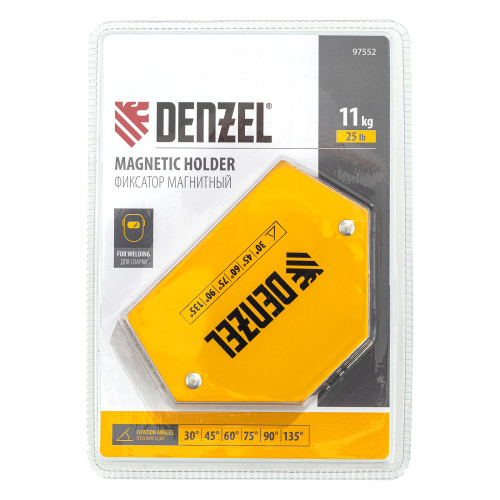 Фиксатор магнитный для сварочных работ усилие 25 LB, 30х45х60х75х90х135 град. Denzel по ценам производителя в Москве с доставкой по всей России