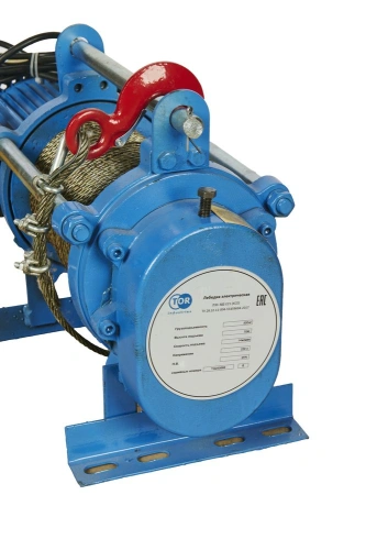 Лебедка электрическая  500 кг  70 м с канатом 220 В TOR KCD по ценам производителя в Москве с доставкой по всей России