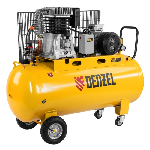 Компрессор воздушный, ременный привод BCI4000-T/200, 4.0 кВт, 200 литров, 690 л/мин Denzel по ценам производителя в Москве с доставкой по всей России