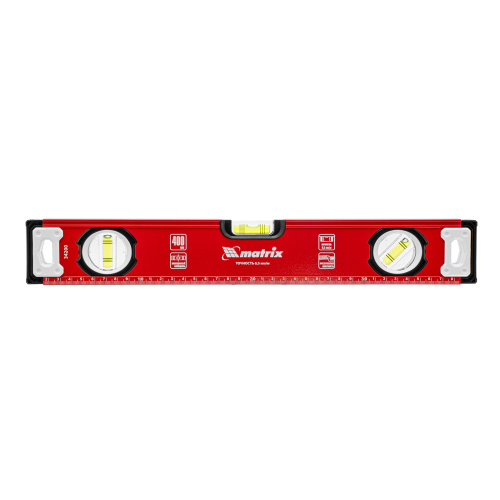 Уровень алюминиевый, фрезерованный, 3 глазка, 400 мм Matrix по ценам производителя в Москве с доставкой по всей России