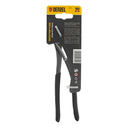 Клещи переставные, обливные рукоятки, 180 мм Denzel по ценам производителя в Москве с доставкой по всей России
