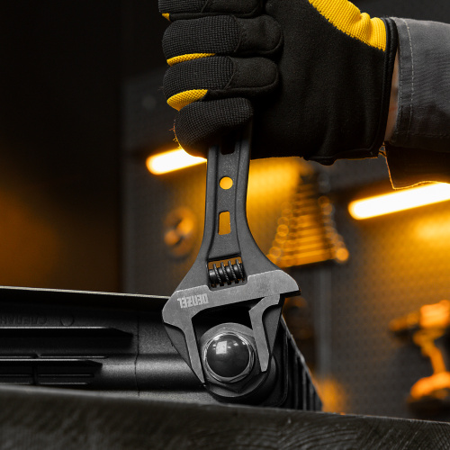 Ключ разводной, 250 мм, CrV, кованый Denzel по ценам производителя в Москве с доставкой по всей России