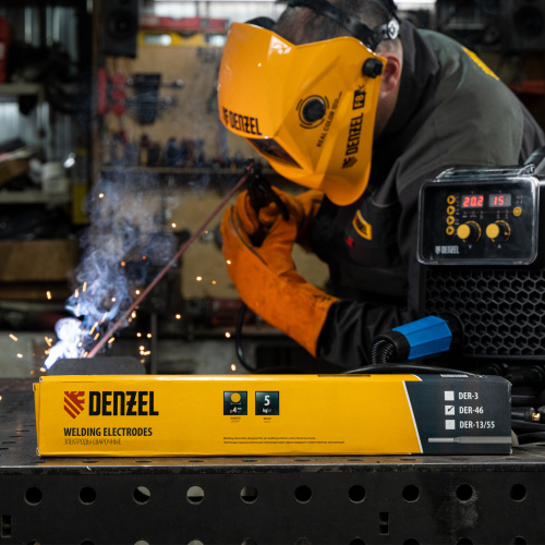 Электроды DER-46, диам. 4 мм, 5 кг, рутиловое покрытие Denzel по ценам производителя в Москве с доставкой по всей России