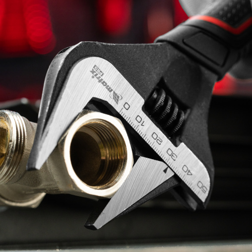 Ключ разводной, тонкие губки, фосфатированный, двухкомпонентная рукоятка, 250 мм, PRO Matrix по ценам производителя в Москве с доставкой по всей России