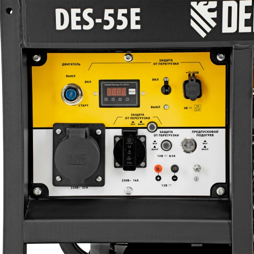 Генератор дизельный DES-55E, 5,5 кВт, 230 В, 11 л, электростартер Denzel по ценам производителя в Москве с доставкой по всей России