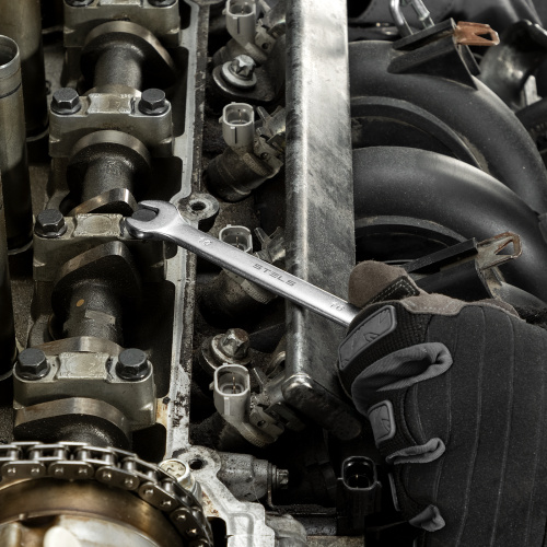 Набор ключей комбинированных 6-32 мм, 22 шт, CrV, матовый хром Stels по ценам производителя в Москве с доставкой по всей России